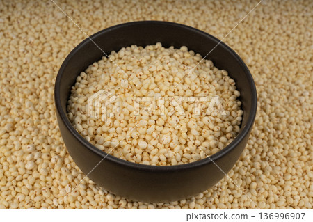 Puffed millet textured background 136996907