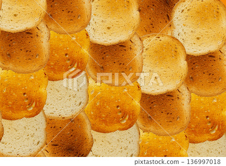 Dry Round Crackers Pattern, Sliced French Baguette Bread Wallpaper, Crunchy Croutons Dry Round Crackers Pattern, Sliced French Baguette Bread Wallpaper, Crunchy Croutons 136997018