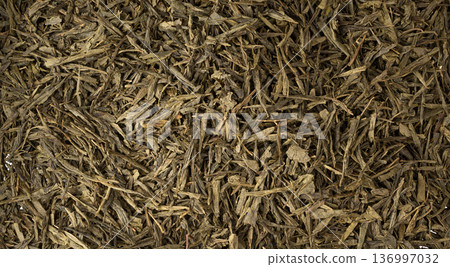 Green tea leaves macro textured background Green tea leaves macro textured background 136997032