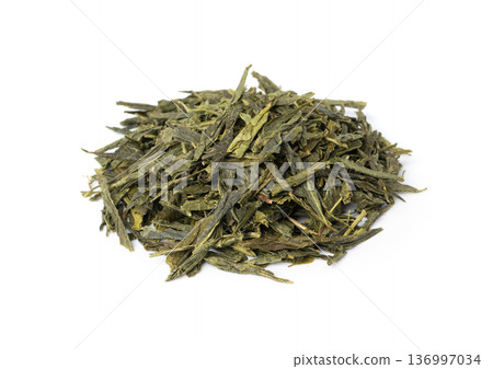 Green tea leaves macro texture Green tea leaves macro texture 136997034