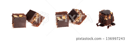 Nut Brownie, Homemade German Chocolate Cake, Chocolate Peanuts Cake, Brownie Square Piece Nut Brownie, Homemade German Chocolate Cake, Chocolate Peanuts Cake, Brownie Square Piece 136997243