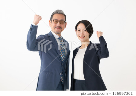 Men and women in suit Men and women in suit 136997361