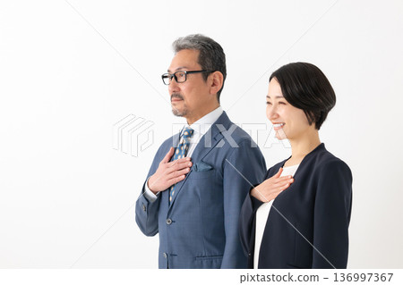 Men and women in suit Men and women in suit 136997367