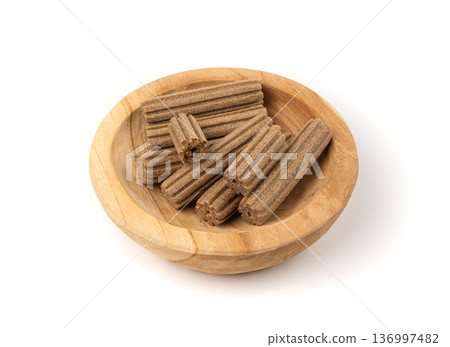Rawhide chew sticks for dogs, oral care hygiene dog food, pressed collagen dry kibble 136997482