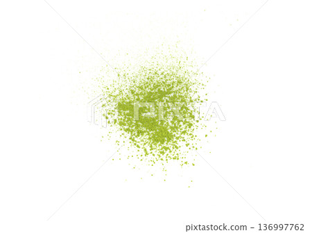 Matcha powder isolated, green tea pile Matcha powder isolated, green tea pile 136997762