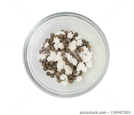 White Snowflake Sprinkles, Scattered Sugar Snow, Decorative Christmas Stars, Ice Xmas Decoration 136997801