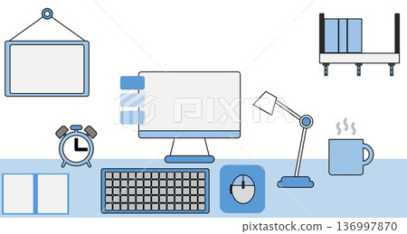 Illustration of a comfortable computer environment Illustration of a comfortable computer environment 136997870