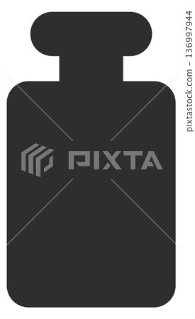 Weight black icon. Measuring heavy bell symbol Weight black icon. Measuring heavy bell symbol 136997944