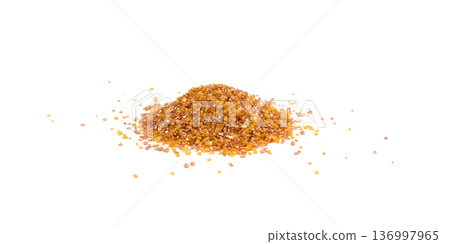 Sugar Sprinkles Pile, Golden Candy Sprinkles, Sweet Brown Flakes Glaze Decoration, Multicolored Crystals Sugar Sprinkles Pile, Golden Candy Sprinkles, Sweet Brown Flakes Glaze Decoration, Multicolored Crystals 136997965