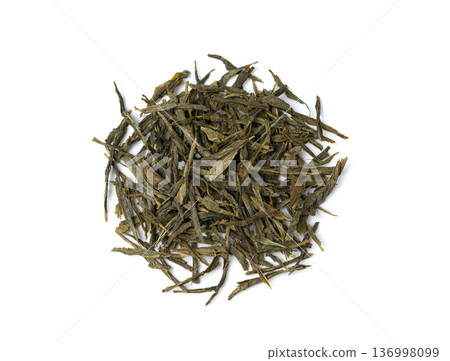 Green tea leaves macro texture Green tea leaves macro texture 136998099