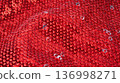 Sequin fabric macro texture, color shiny carnival background 136998271
