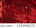 Sequin fabric macro texture, color shiny carnival background 136998272
