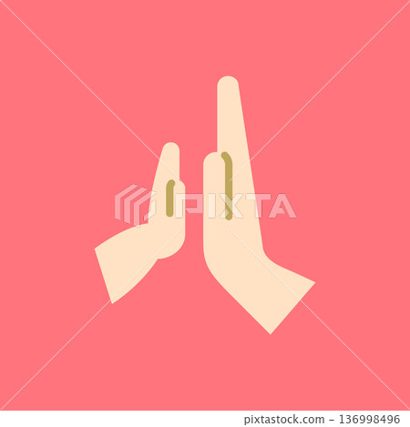 Parent and child hand icon Parent and child hand icon 136998496