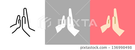 Parent and child hand icon 136998498