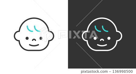 baby face icon 136998500