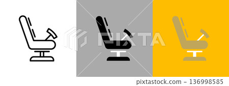 Chair type examination table icon Chair type examination table icon 136998585