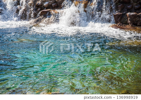 "Cooling Off Scenery" Emerald Green Mountain Stream (Asake Valley, Komono Town, Mie County, Mie Prefecture) 136998919