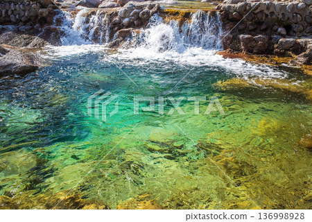 "Cooling Off Scenery" Emerald Green Mountain Stream (Asake Valley, Komono Town, Mie County, Mie Prefecture) "Cooling Off Scenery" Emerald Green Mountain Stream (Asake Valley, Komono Town, Mie County, Mie Prefecture) 136998928