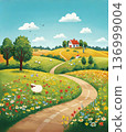 A leisurely walk with sheep 136999004