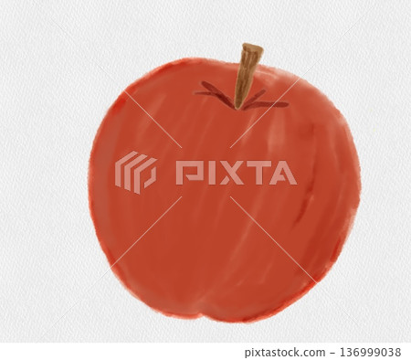 The apple background is made of paper. 136999038