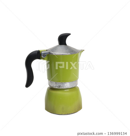 a green coffee pot 136999134
