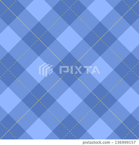 Blue checkered and dotted line seamless pattern background illustration Blue checkered and dotted line seamless pattern background illustration 136999157