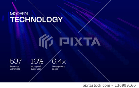Ai tech background with abstract dot line pattern. Design education big data, future digital network, business connect and science concept for banner, web or presentation. 136999160