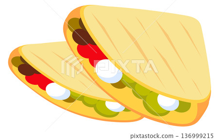 Mexican taco cartoon icon. National dinner drawing 136999215