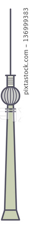 Berlin tower line icon. European tourism symbol Berlin tower line icon. European tourism symbol 136999383