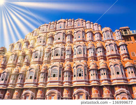 齋浦爾風之宮的壯麗景色 136999677