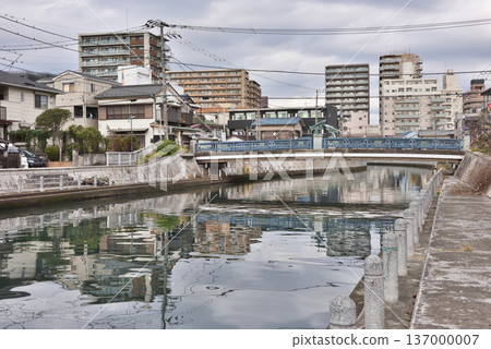 船橋的街道，蝦川流經的地方 137000007