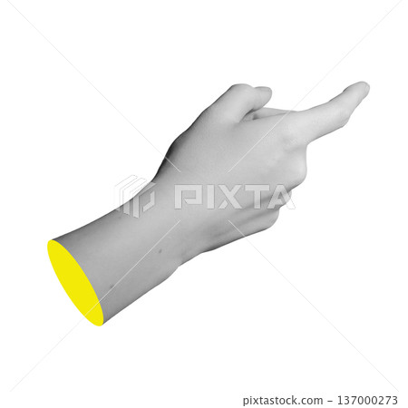 Hand pointing sideways isolated background. Index finger extended horizontal gesture. Direction and selection concept.. Hand pointing sideways isolated background. Index finger extended horizontal gesture. Direction and selection concept.. 137000273
