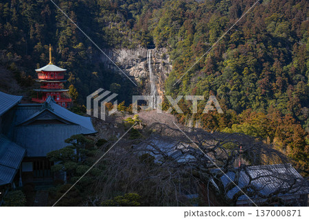 Triple tower and Nachi waterfall 137000871