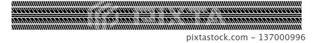 Wheel mark. Horizontal tire track decorative border Wheel mark. Horizontal tire track decorative border 137000996