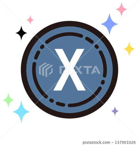 閃亮的虛擬貨幣圖標 閃亮的虛擬貨幣圖標 137001026