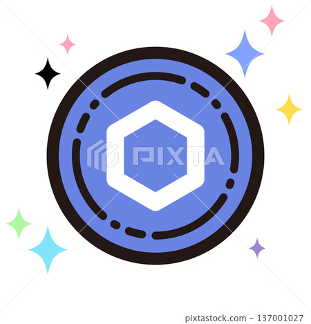 閃亮的虛擬貨幣圖標 閃亮的虛擬貨幣圖標 137001027