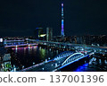 從隅田川看到的天空樹和夜景 137001396