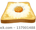 Fried egg toast 137001488
