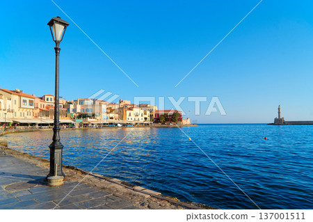 venetian habour of Chania, Crete, Greece venetian habour of Chania, Crete, Greece 137001511