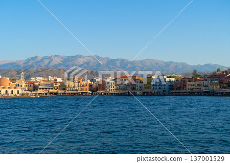 venetian habour of Chania, Crete, Greece venetian habour of Chania, Crete, Greece 137001529