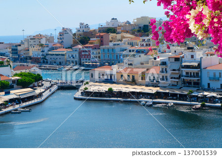 harbour of Agios Nikolaos, Crete, Greece 137001539