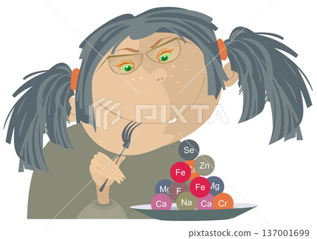 woman, vector, plate 137001699