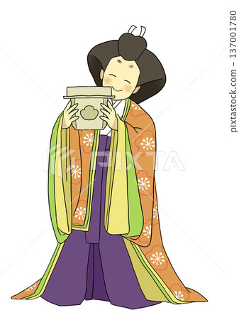 三位宮廷女官在喬希節上笑容滿面。 137001780