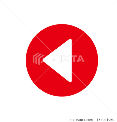 Red arrow icon set, circular, refresh, back, forward, simple material 137001960