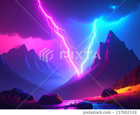 sunset over mountains sunset over mountains 137002318