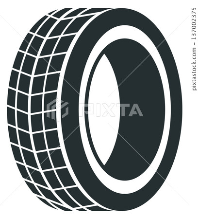 Tire black logo. Winter tyre car wheel Tire black logo. Winter tyre car wheel 137002375