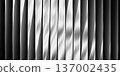 Futuristic glass render featuring abstract 3D ribbed patterns, gradient black and white effects, geometric crystal shapes, and sleek modern design with Y2K aesthetic vibes. 137002435