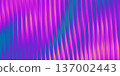 3D glass shield with gradient neon textures in blue, violet and pink hues. Abstract geometric background featuring ribbed patterns, crystal clarity and dynamic light effects. 137002443