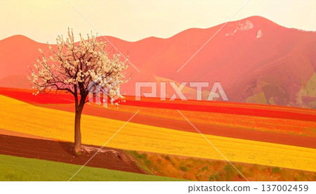 tree in a field 137002459