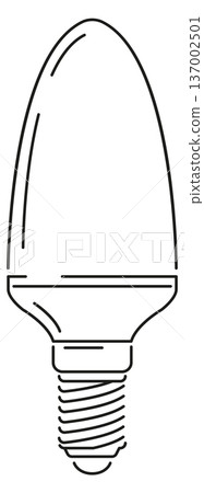Electric light bulb. Modern lamp line icon Electric light bulb. Modern lamp line icon 137002501